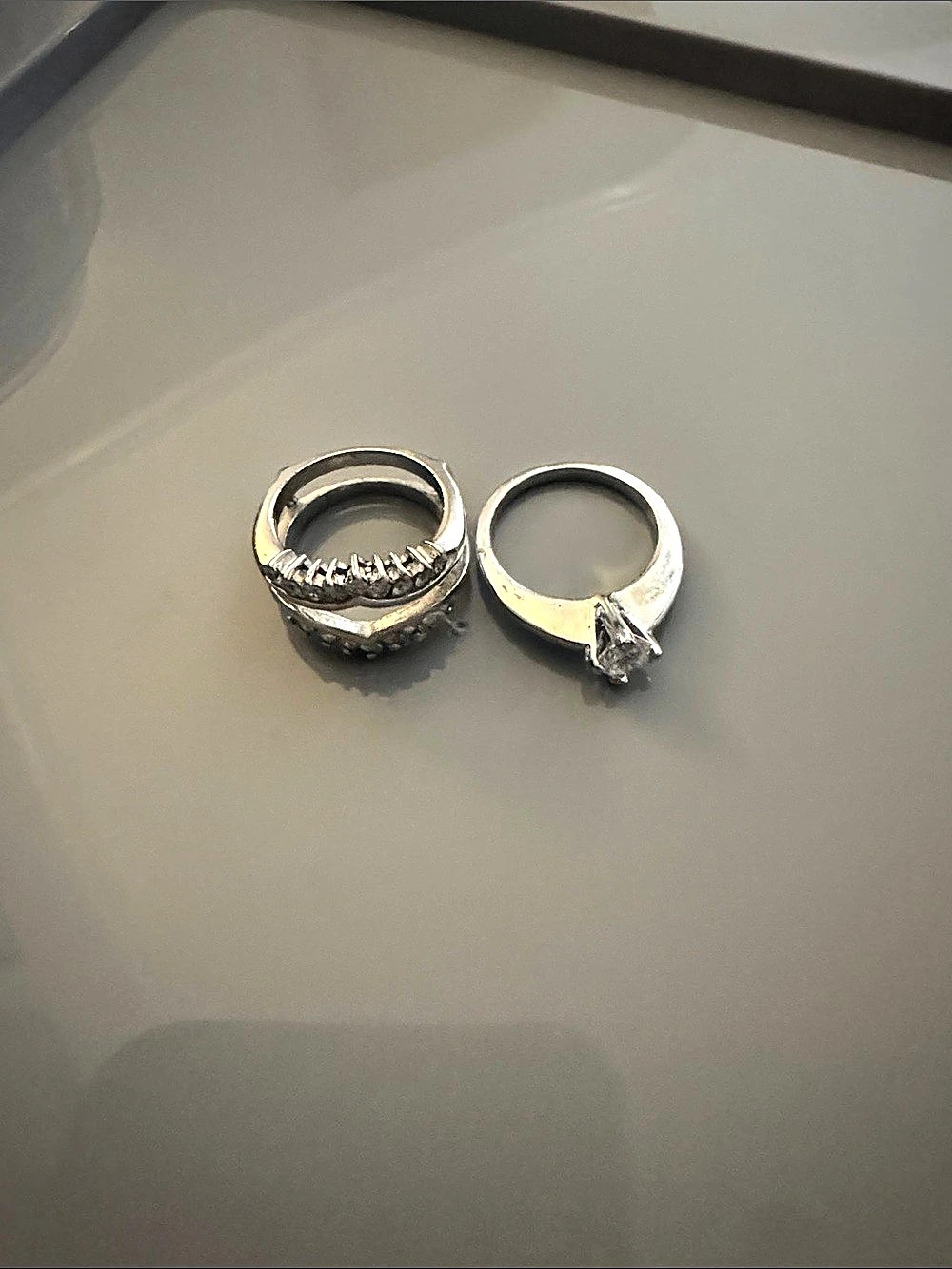Silver Tone Ring Set